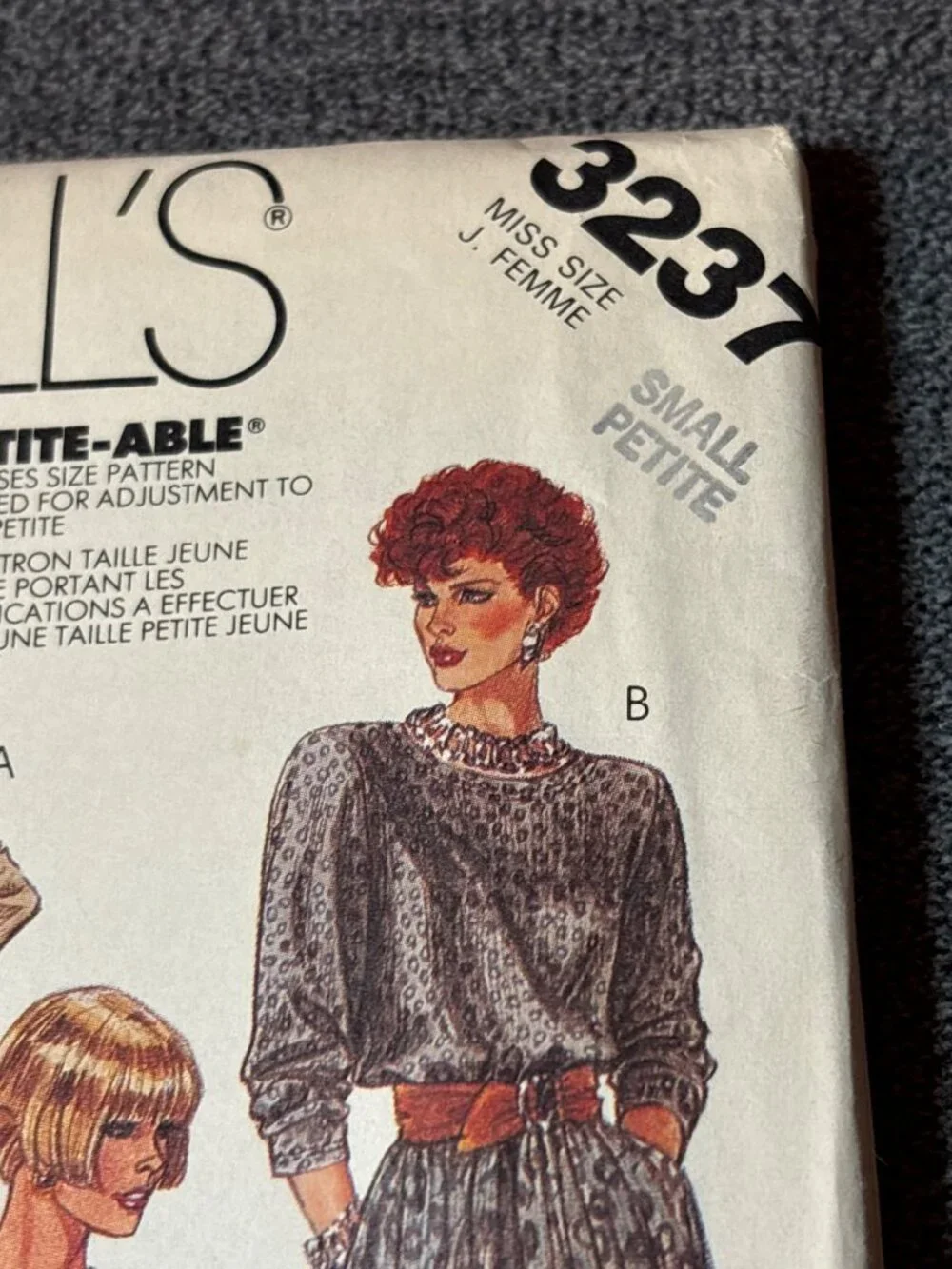 McCalls 3237 Sewing Pattern Misses Size S Dress Vintage 1987 Uncut
